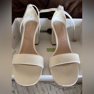 Aldo strapped open toe block heels